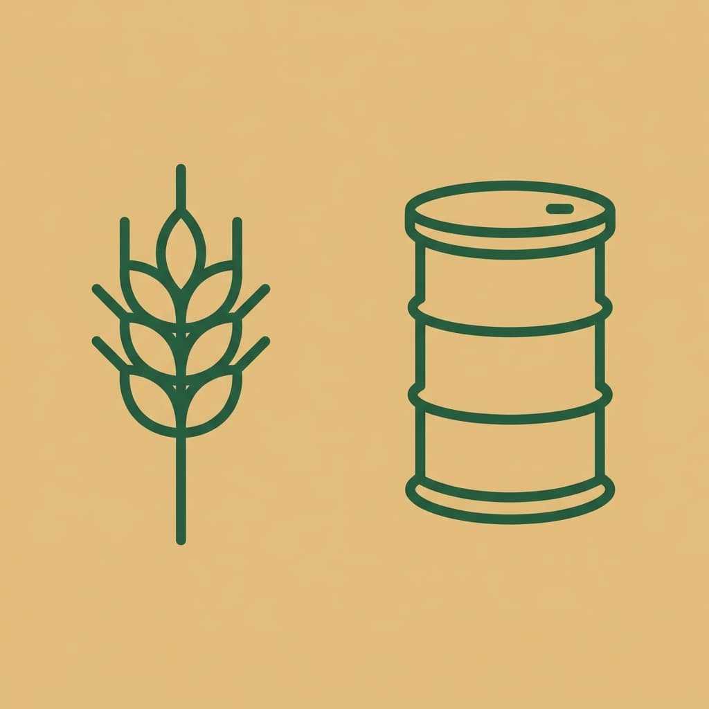 Wheat stem and drum