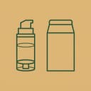 Airless pump bottle and carton